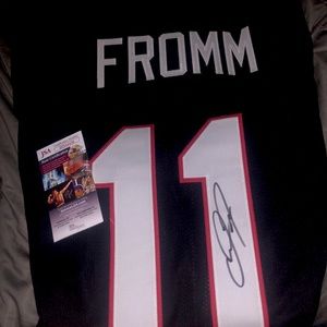 Authentic Jake Fromm signed black out jersey